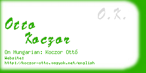 otto koczor business card